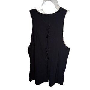 Victoria Sport Lace Back Tank Black sz L  /B19